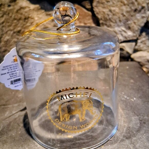 Michel Designs Works glass candle cloche Winter Bouquet - Picture 8 of 8